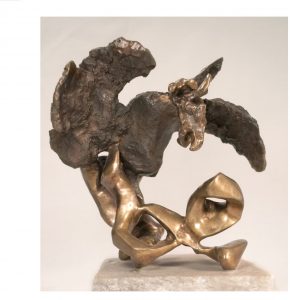 bronze | horse-bird + abstract nude